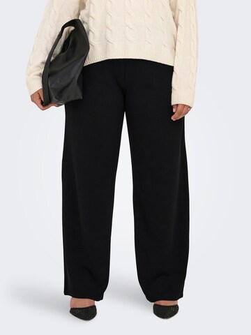Wide Leg Pantalon 'CARSania' ONLY Carmakoma en noir : devant