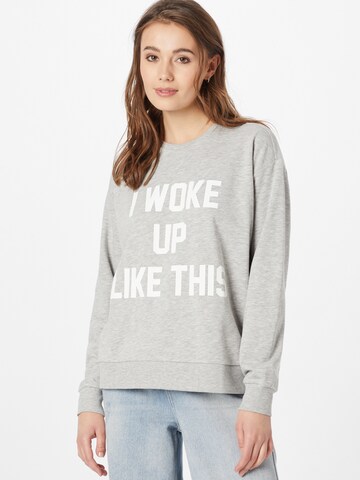 JDY Sweatshirt 'Woke' in Grey: front