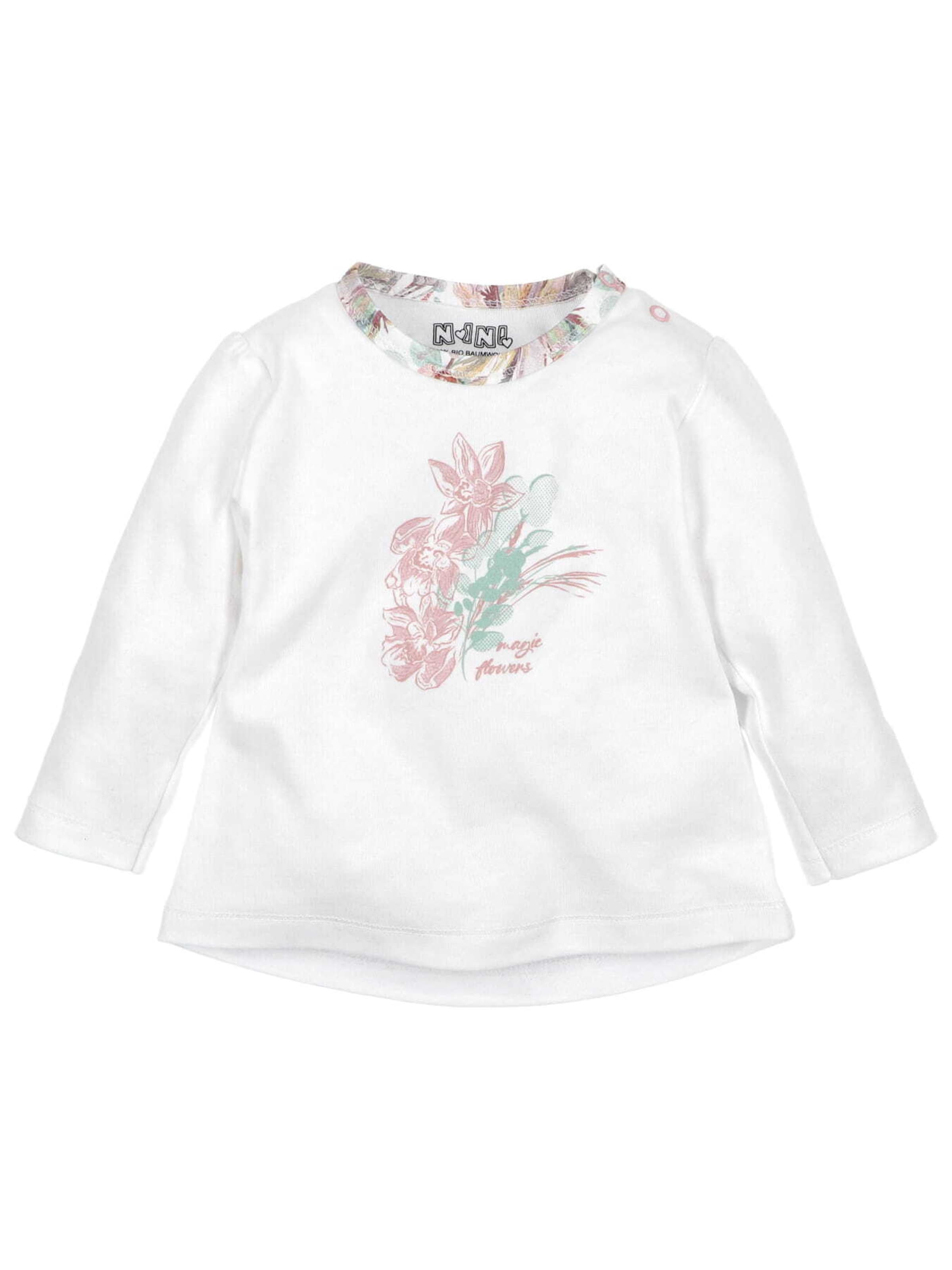 T-Shirt 'Floral' NINI en blanc : devant