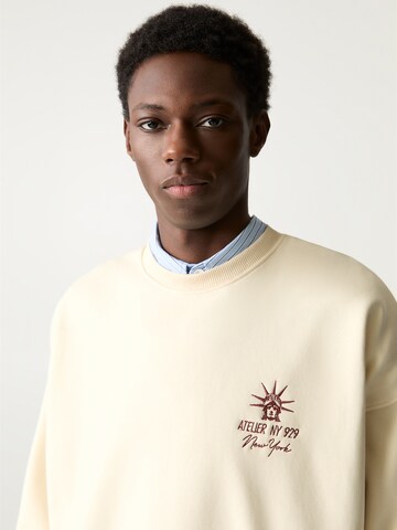 Pull&Bear Sweatshirt 'NEW YORK' in White