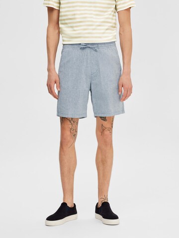 SELECTED HOMME Loosefit Shorts 'SILAS' in Blau