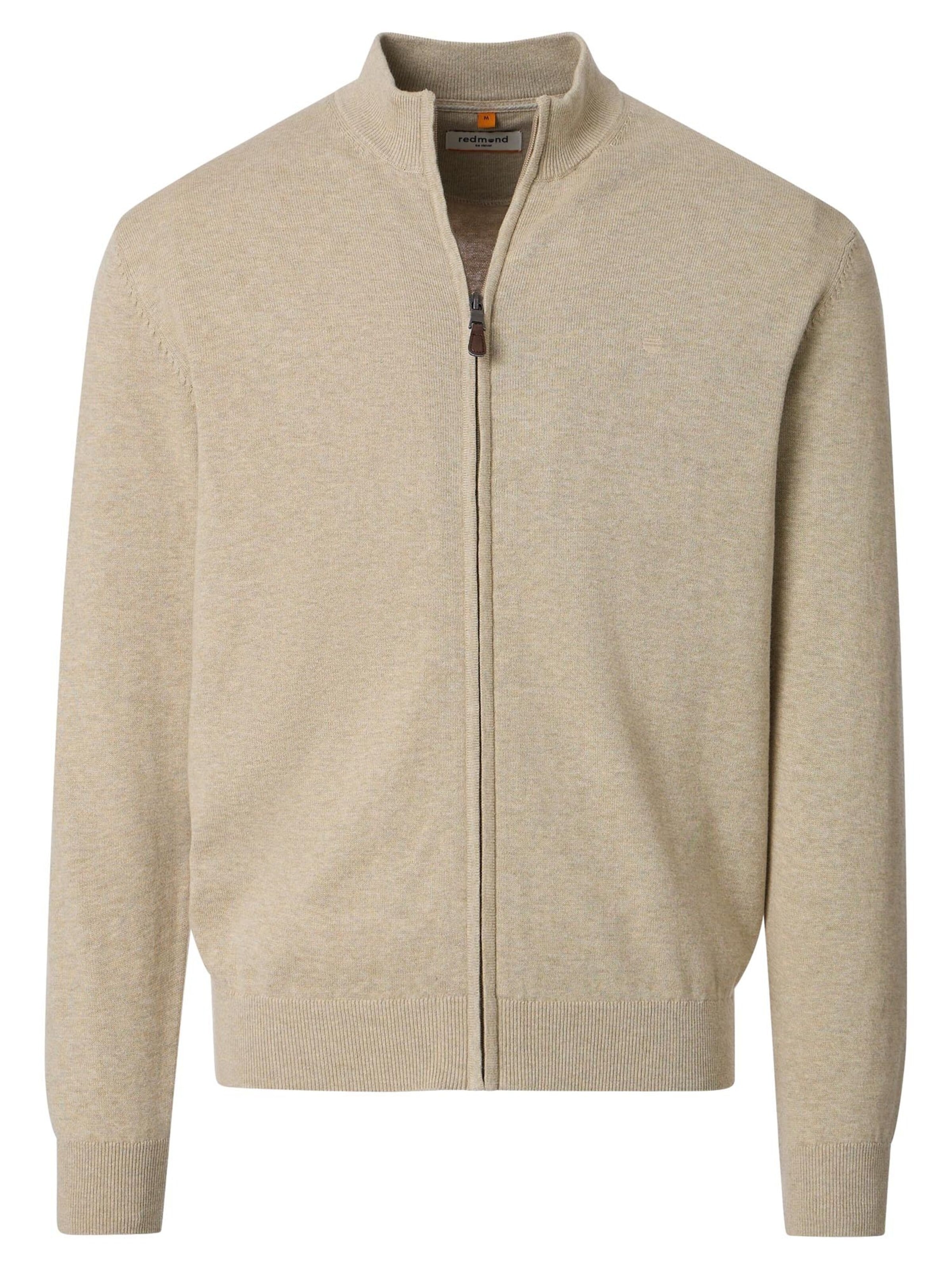 redmond Knit Cardigan 'Basic' in Beige: front