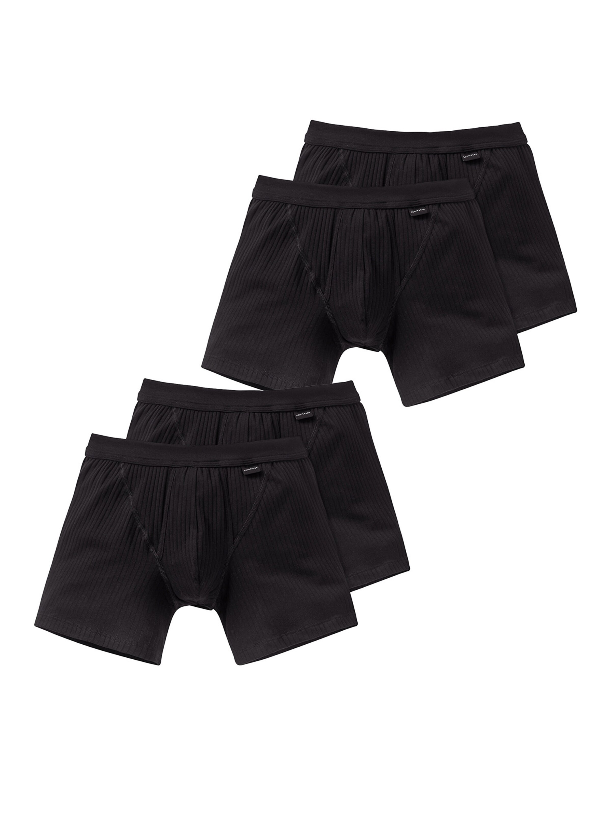 SCHIESSER Boxer shorts 'Authentic' in Black: front