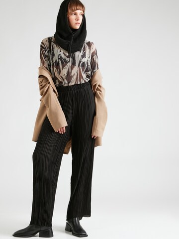 MSCH COPENHAGEN Wide leg Byxa 'Bevin' i svart