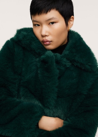 MANGO Winter Coat 'Purpurin' in Green