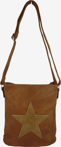 Borsa a tracolla 'Stern' di Kumixi in marrone: frontale