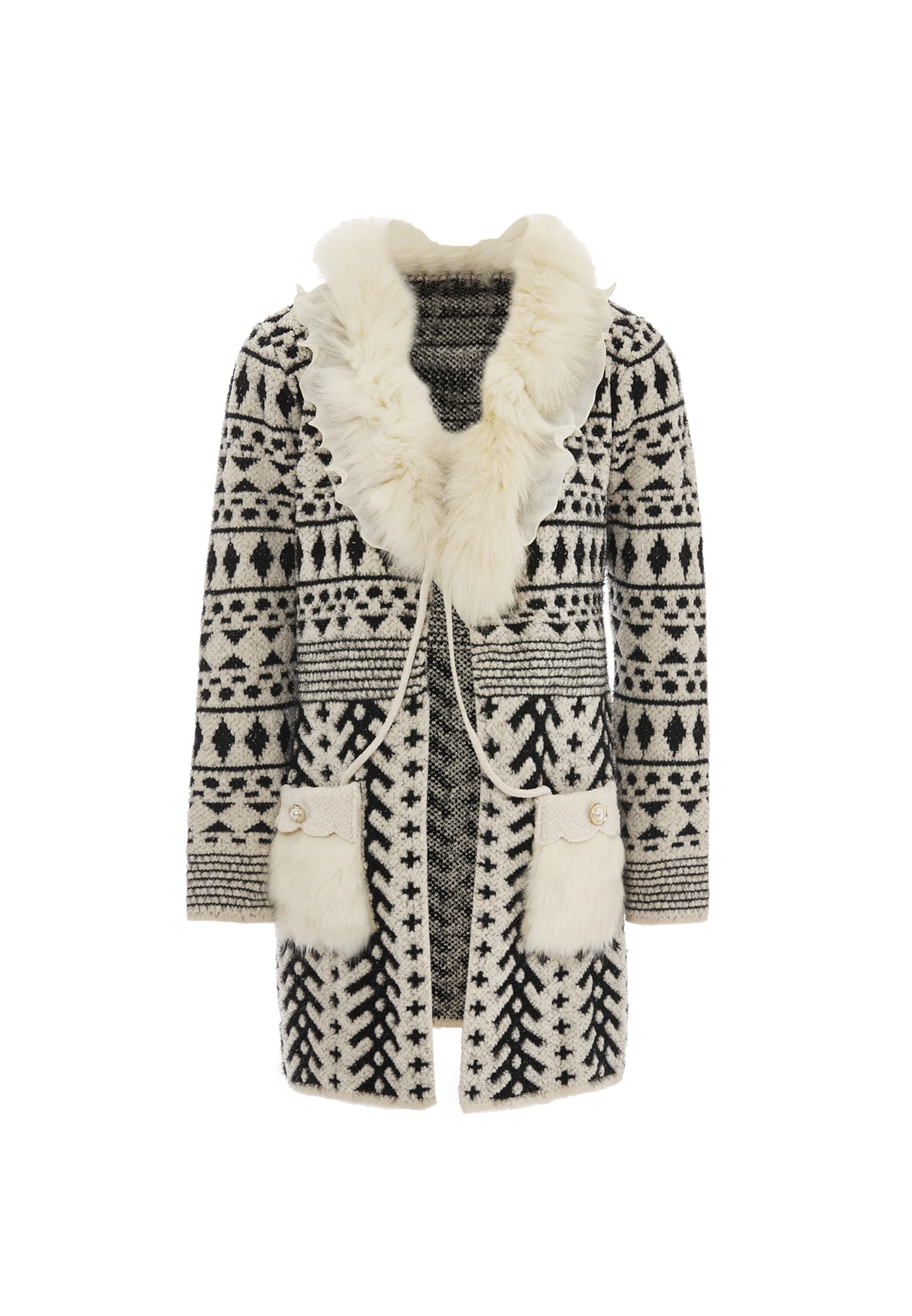 faina Вязаная кофта в Белый: спереди