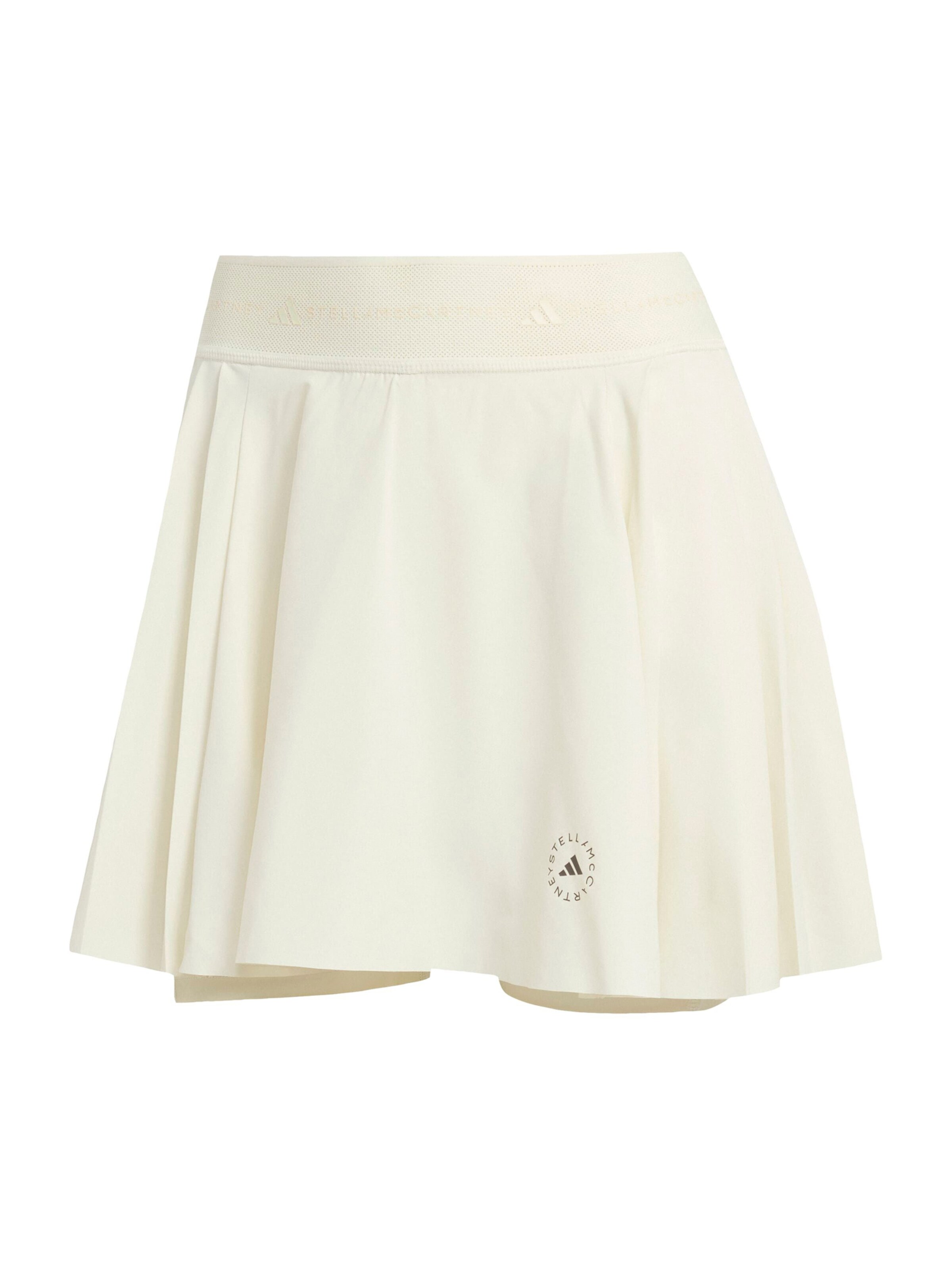 ADIDAS BY STELLA MCCARTNEY Spordiseelik 'Training Pleated', värv valge: eest vaates