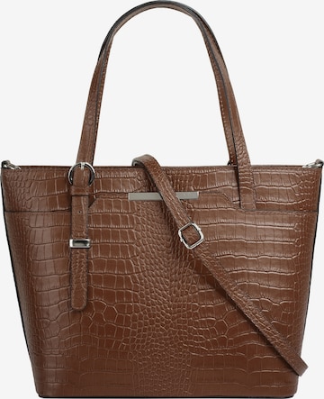 Cluty Handbag in Brown: front