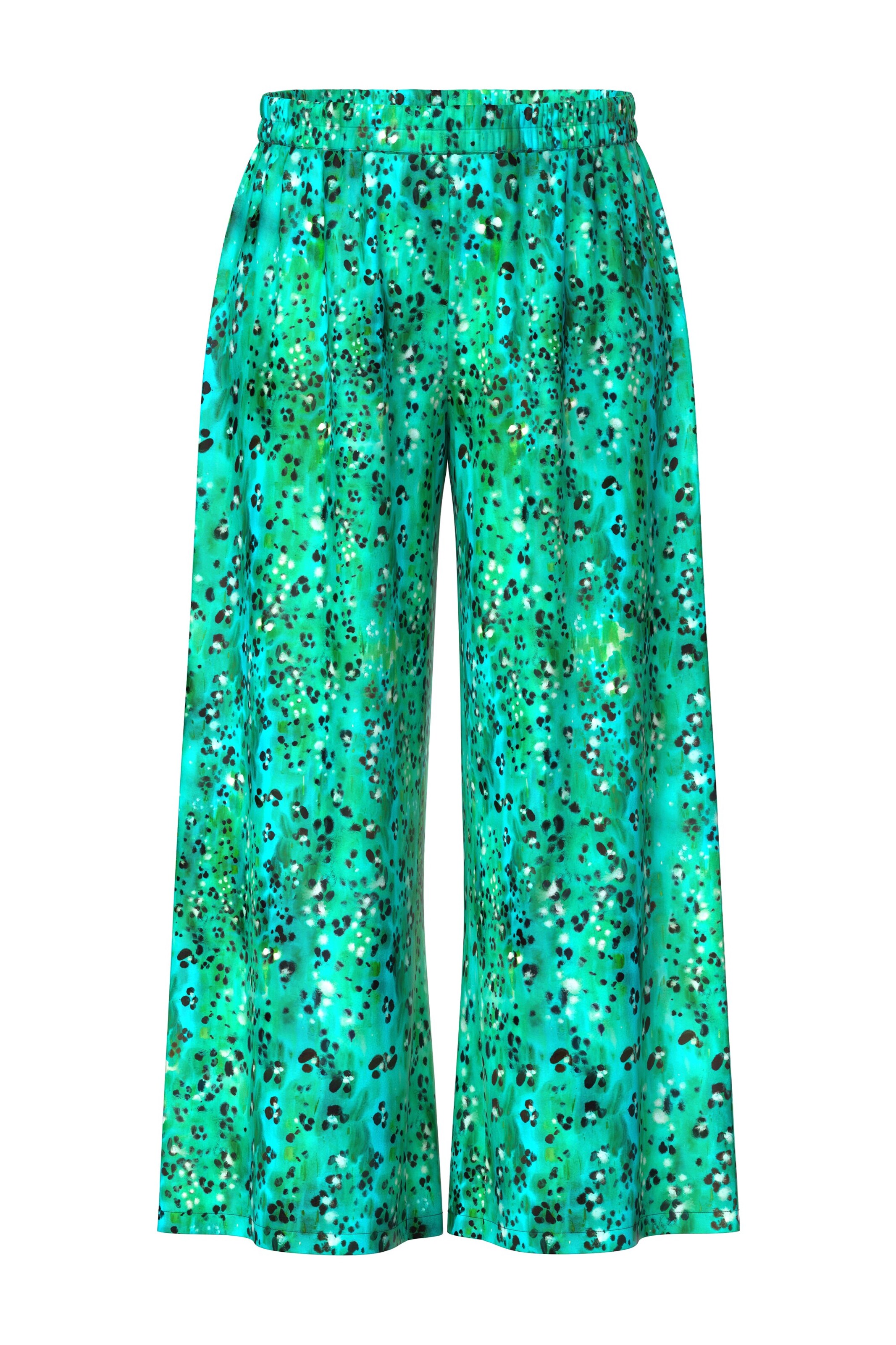 Ulla Popken Loosefit Hose in Grün: Vorderseite