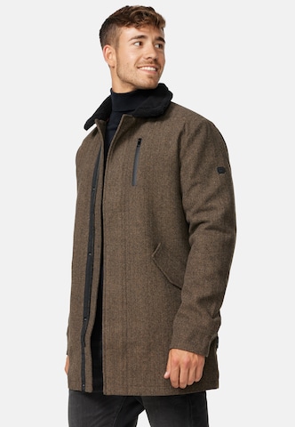INDICODE JEANS Between-Seasons Coat in Brown: front