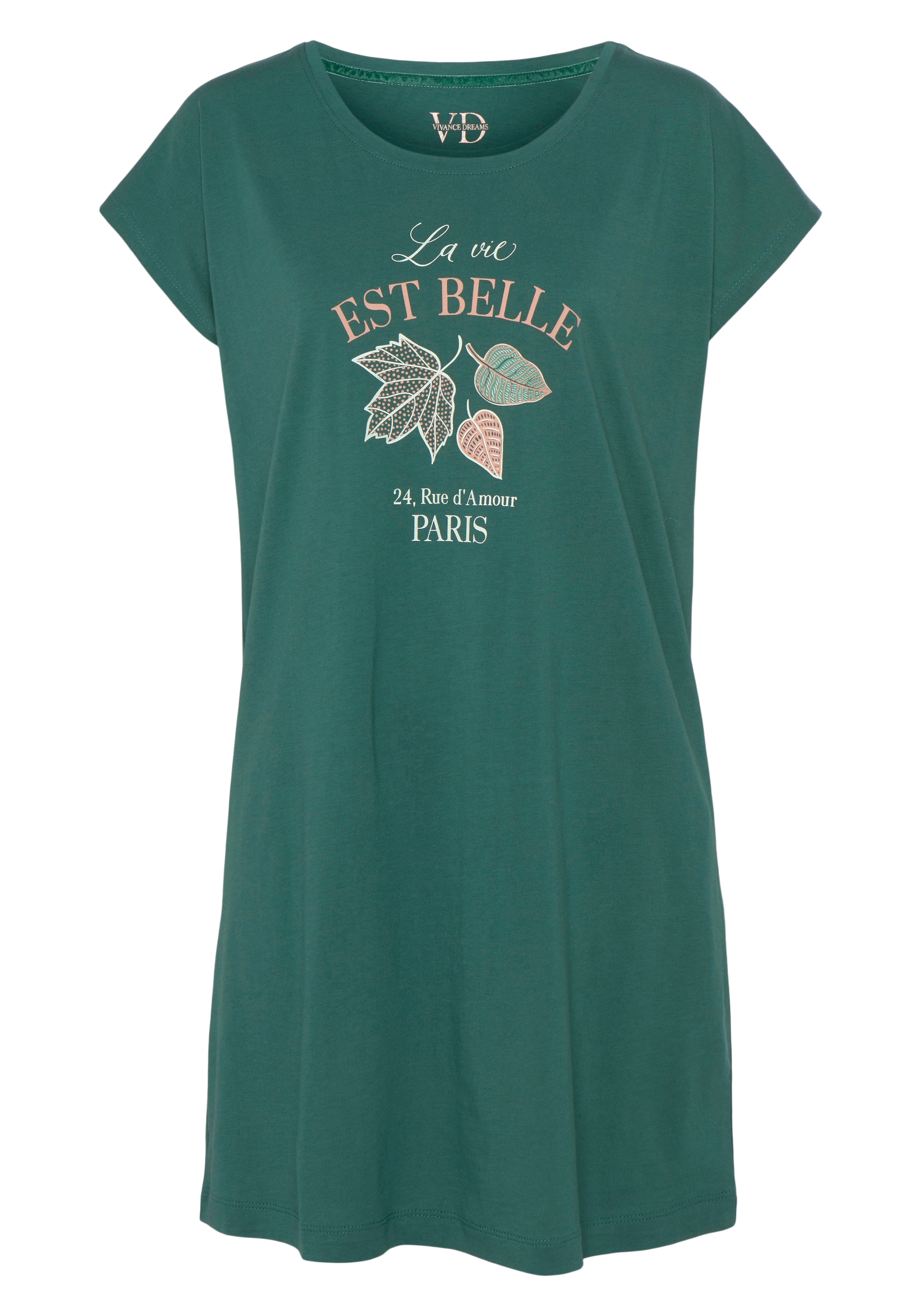 VIVANCE Sovtröja i grön: framsida