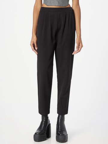 minimum Tapered Pleat-Front Pants 'SOFJA 2.0' in Black: front