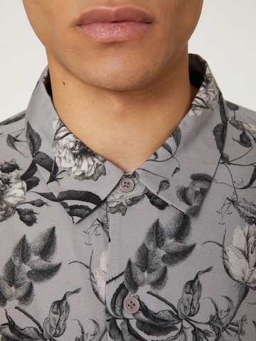 Coupe regular Chemise 'Francesco' DAN FOX APPAREL en gris