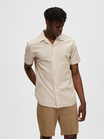 SELECTED HOMME Overhemd in Beige: voorkant