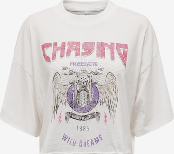 ONLY - Camiseta en blanco: frente