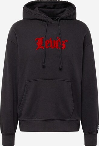 Coupe regular Sweat-shirt 'Relaxed Graphic Hoodie' LEVI'S ® en noir : devant