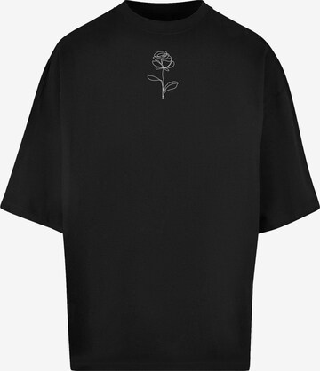 Merchcode Shirt 'Spring - Rose' in Zwart: voorkant