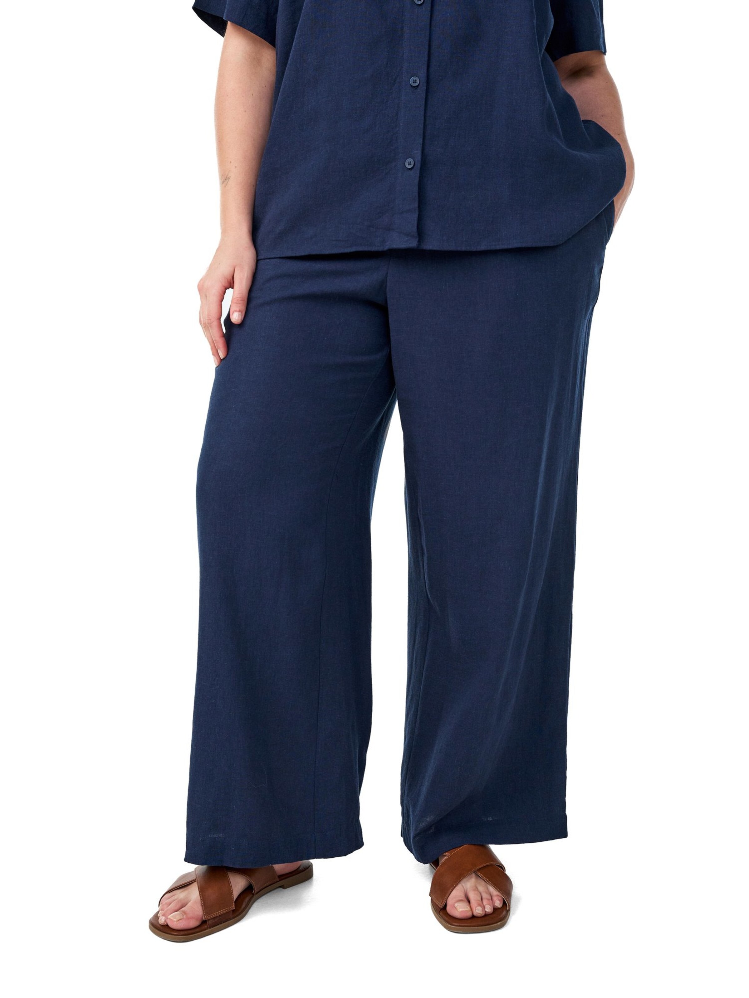 Regular Pantaloni 'Vline' de la Zizzi pe albastru