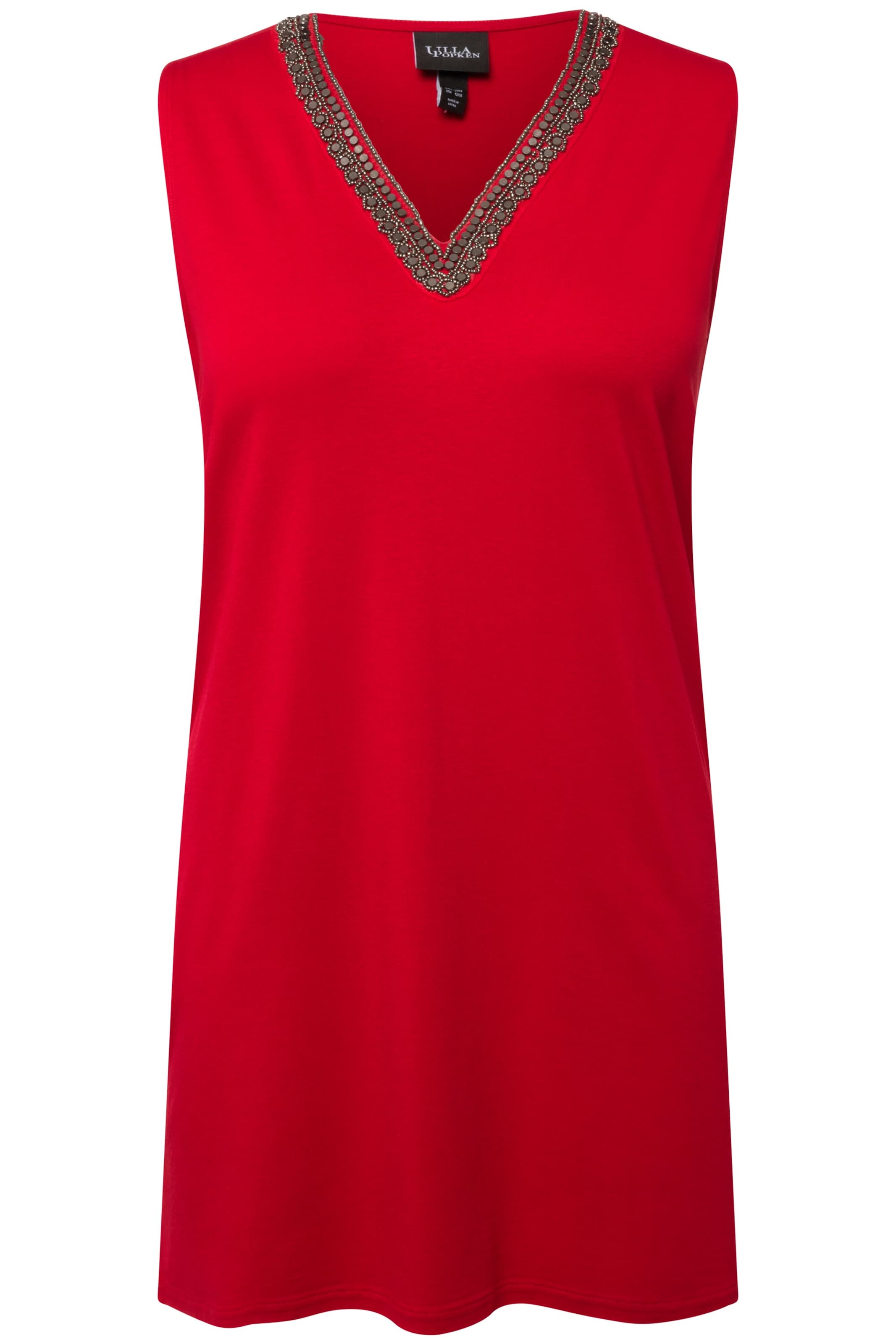 Ulla Popken Sticktop in Rot: Vorderseite