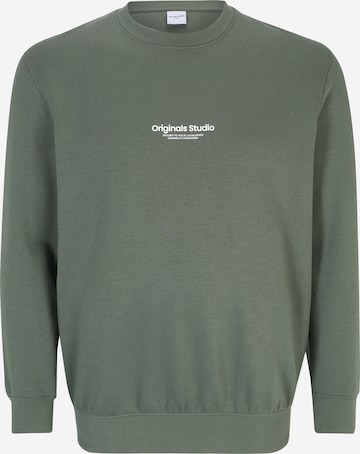 Jack & Jones Plus - Sweatshirt 'VESTERBRO' em verde: frente