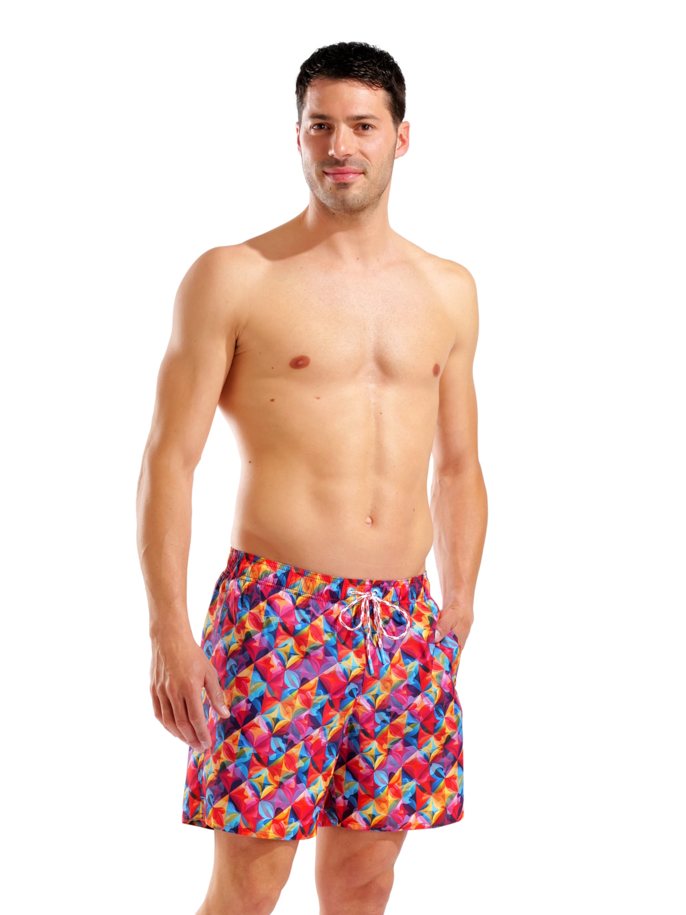 Pantaloncini da bagno 'WATER PRINTS BEACH BOXER AO' di ARENA in colori misti: frontale
