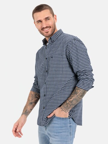 CAMEL ACTIVE Regular fit Business shirt 'Vichy' in Blue