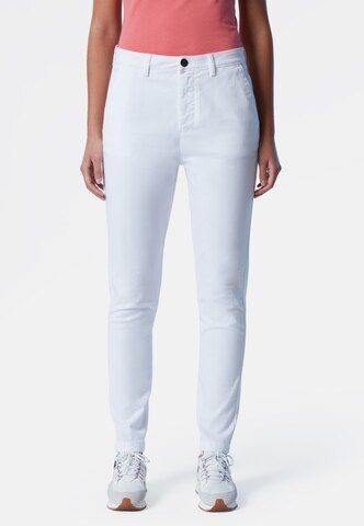 Coupe slim Pantalon chino North Sails en blanc : devant