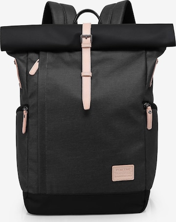 Peak Time Backpack in Black: front