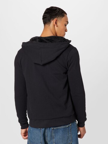 Petrol Industries Zip-Up Hoodie in Black