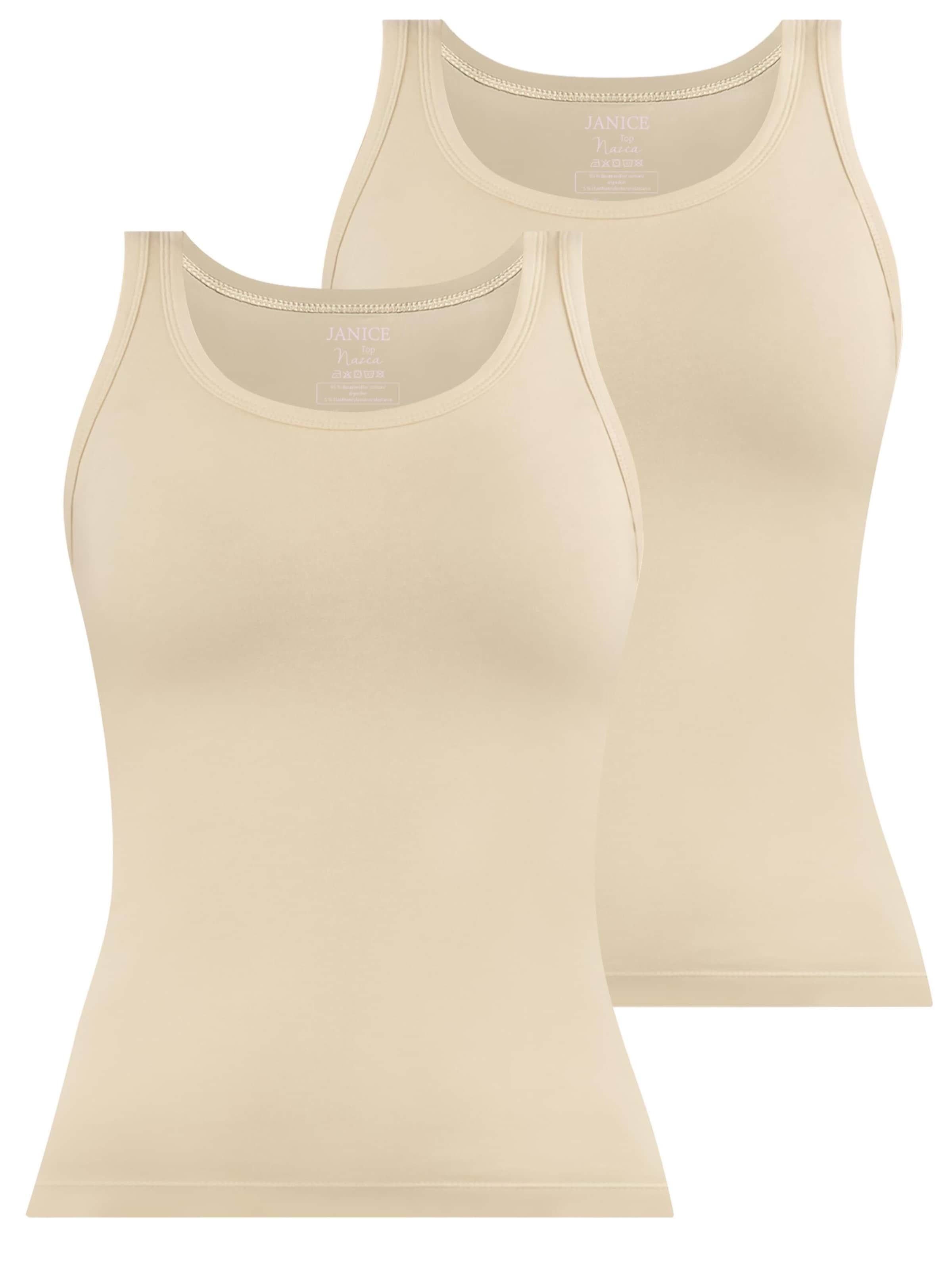 Top 'Nazca' di Janice in beige: frontale
