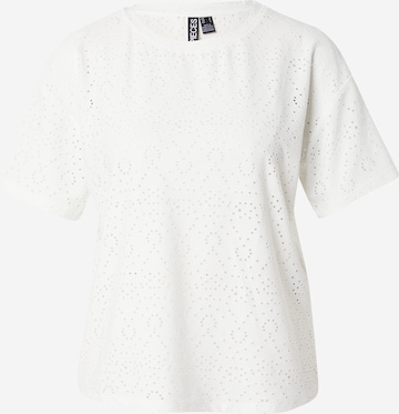 balta PIECES Marškinėliai 'PCAbby': priekis