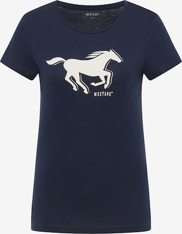 MUSTANG T-Shirt 'Loa' in Blau: Vorderseite