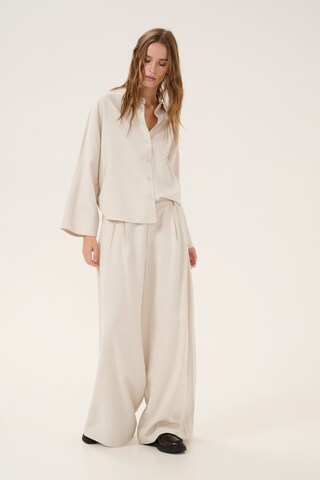 Wide Leg Pantalon à pince 'CadizMW' My Essential Wardrobe en beige