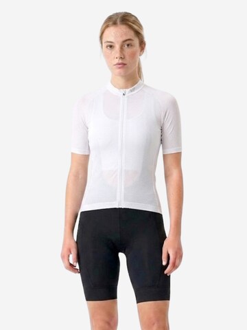 WULIBIKE Sweatsuit 'Wulibike Radsport-Set 'V-Cross Core' in Weiß/Schwarz' in White: front