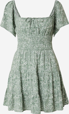 HOLLISTER Summer dress 'CHANNELED' in Green: front