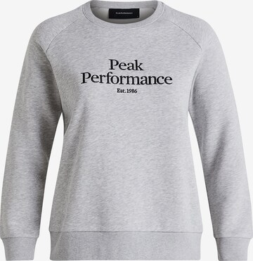 PEAK PERFORMANCE Sweatshirt 'Crew' in Grijs: voorkant