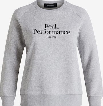 PEAK PERFORMANCE Sweatshirt Pullover 'Crew' in Grau: predná strana
