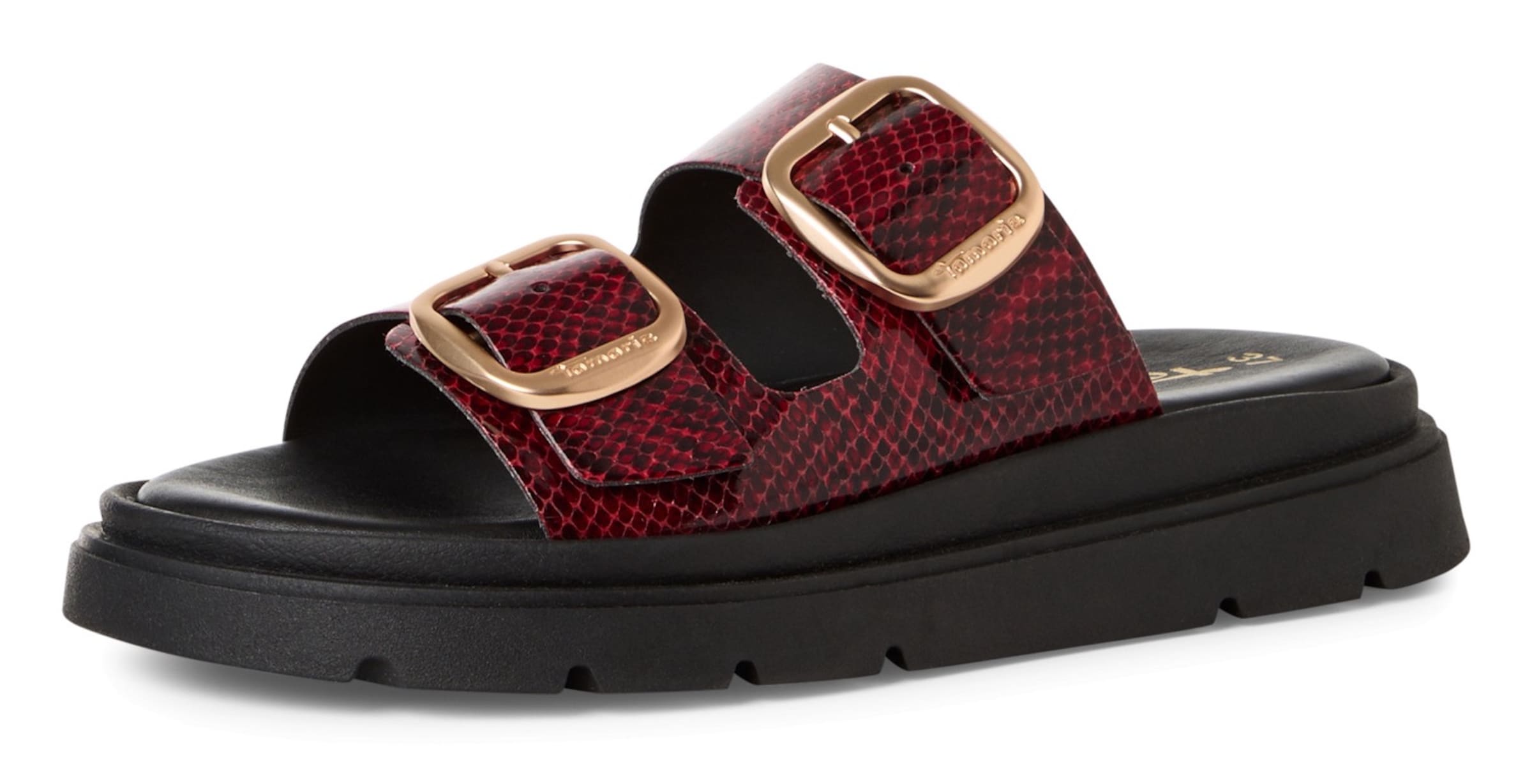 Tamaris Pantolette in Rot: Vorderseite