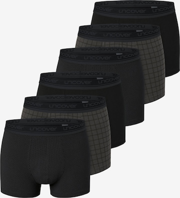 uncover by SCHIESSER Boxershorts 'Cotton' in Zwart: voorkant