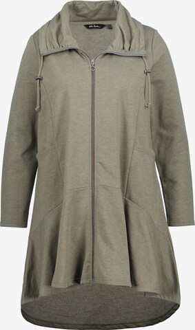 Ulla Popken Sweatjacke in Grün: predná strana