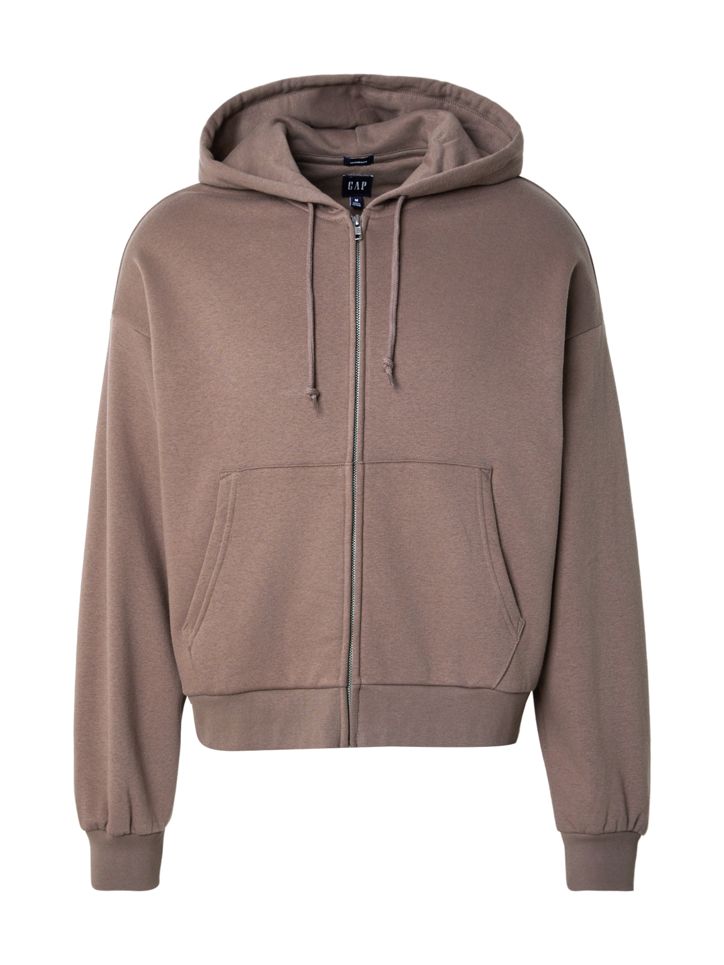 GAP Кофта на молнии в Коричневый: спереди