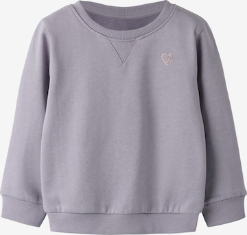 NAME IT Sweatshirt 'Sweatshirt NMFVIMA LS SWEAT BRU' in Purple: front