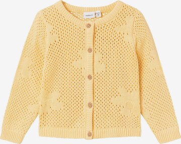 NAME IT Knit Cardigan in Yellow: front