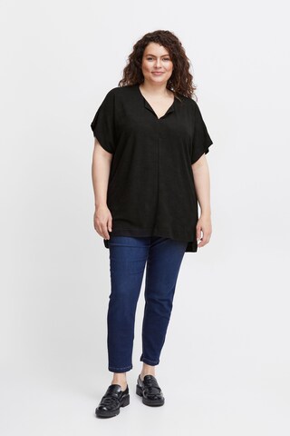 Fransa Curve Shirt 'Jonie' in Black