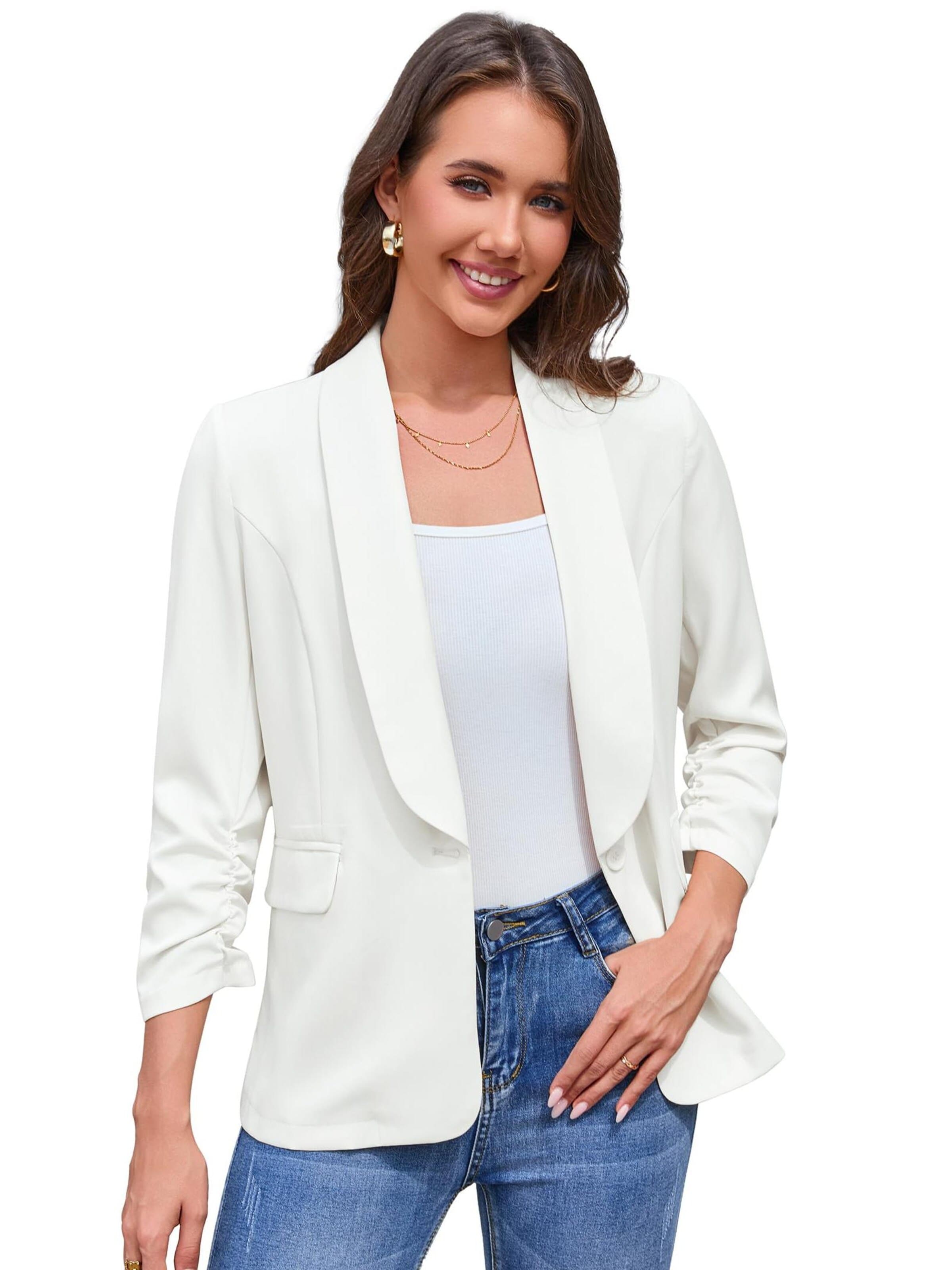 Yesfashion Blazer in White: front