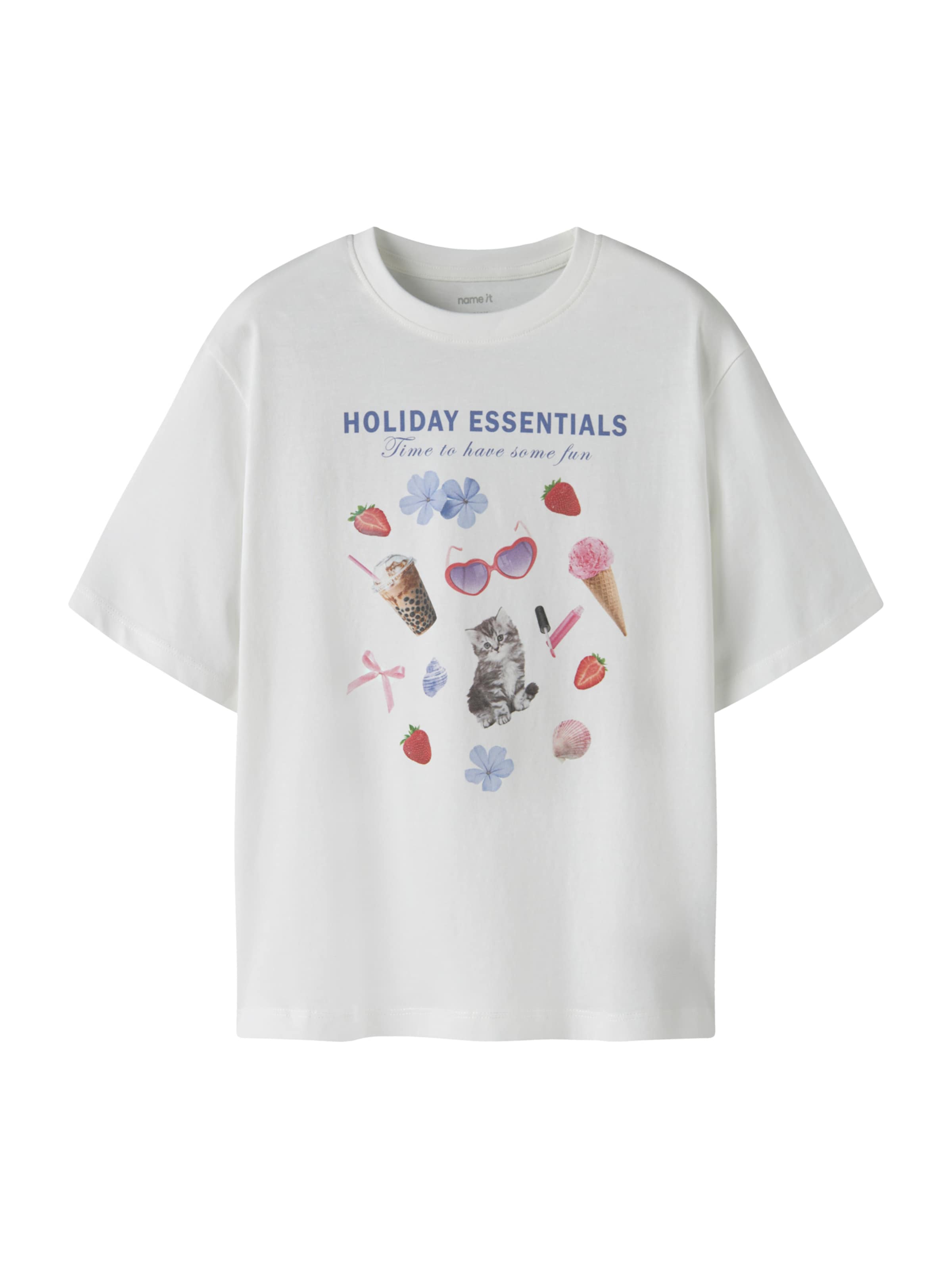 NAME IT Shirt 'NKFVOTEA' in White: front