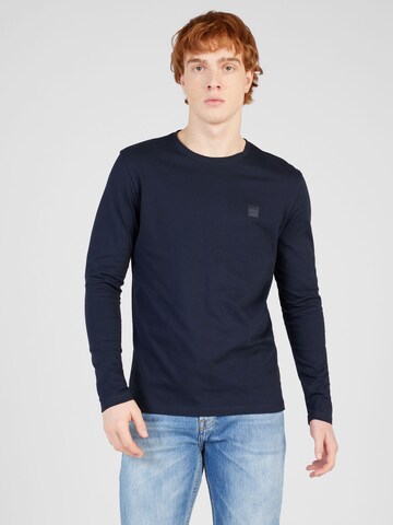 Tricou 'Tacks' de la BOSS pe albastru: față