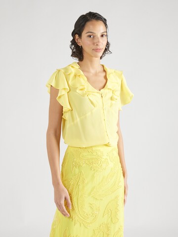 Camicia da donna di Lauren Ralph Lauren in giallo: frontale