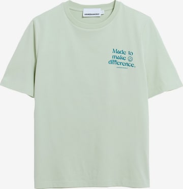 T-shirt ARMEDANGELS en vert : devant